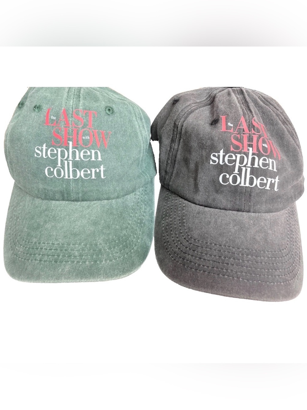 The Late Show with Stephen Colbert set of 2 Baseball Cap Hat